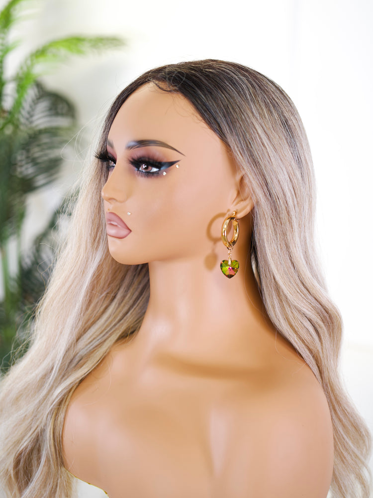 Emerald Heart Earrings JW363