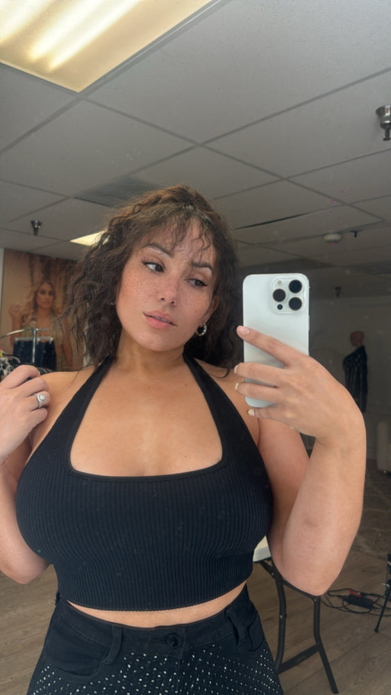 Black Halter Top CL222