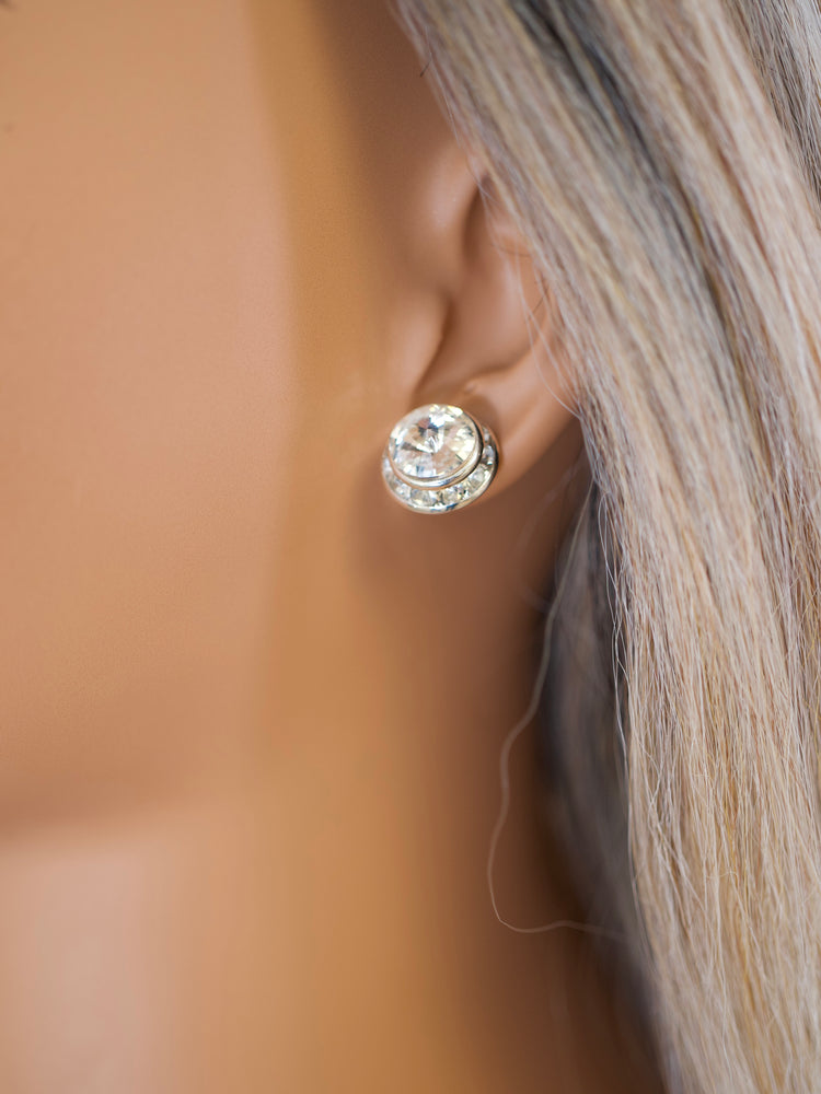 Halo Luxe Crystal Stud Earrings JW239