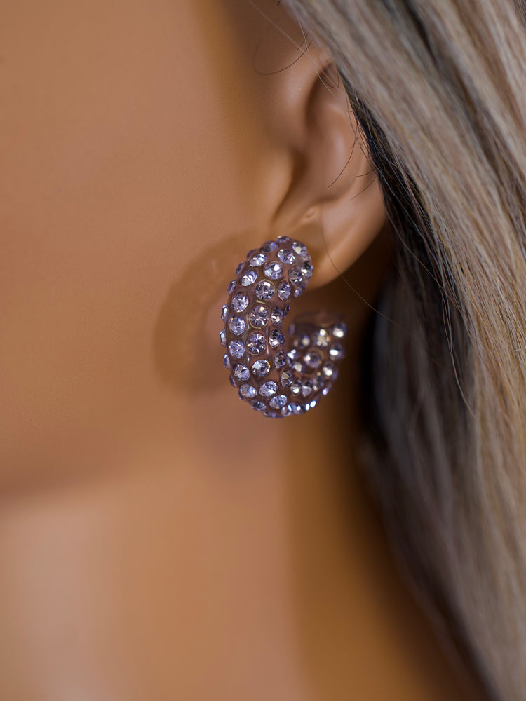 Lavender Luxe Pavé EarringsJW149