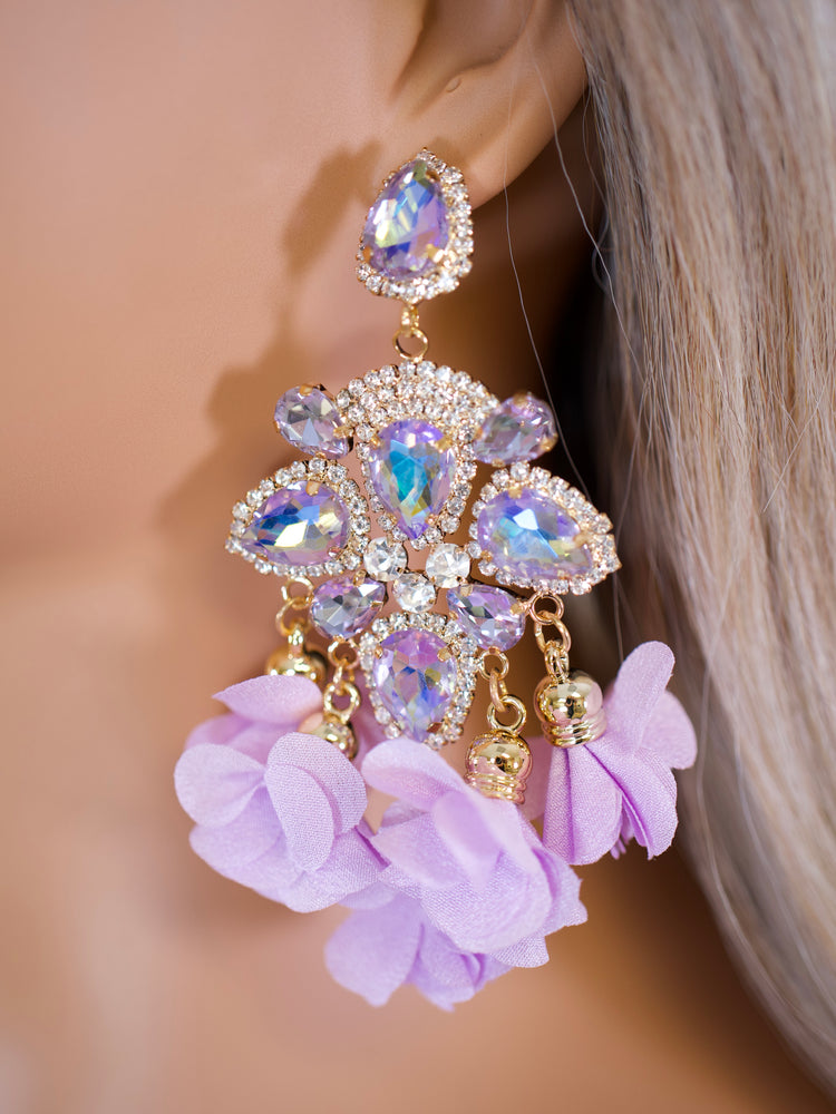 Lavender Chandelier Earrings 
JW171