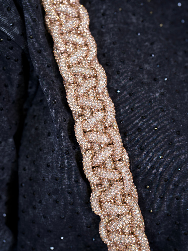 Rhinestone Purse Strap (RoseGold)