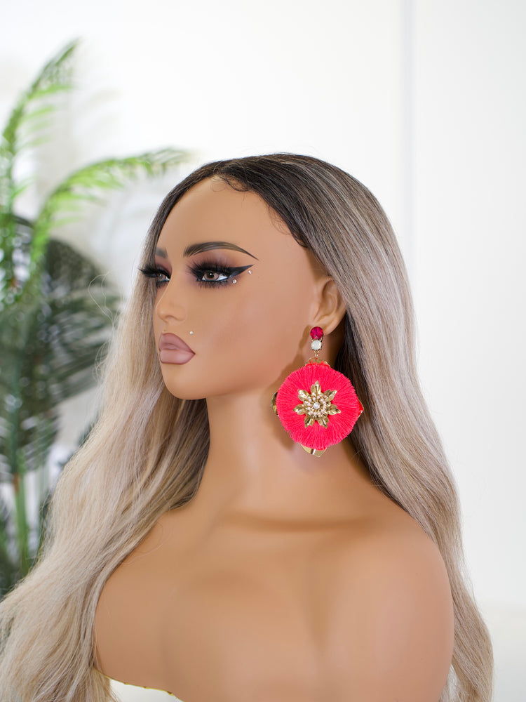 Scarlet Sunburst Earrings JW228