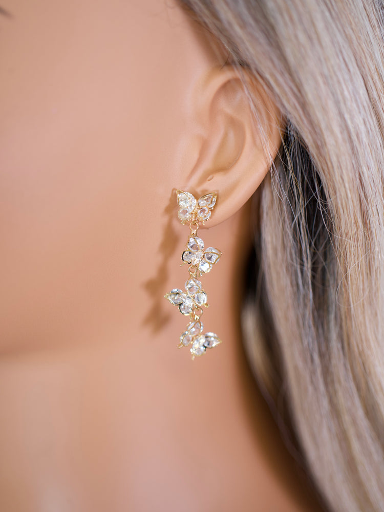 Diamond Droplet Trio Earrings JW367