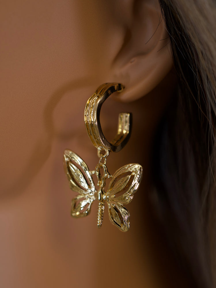 Golden Wings Hoop Earrings JW205