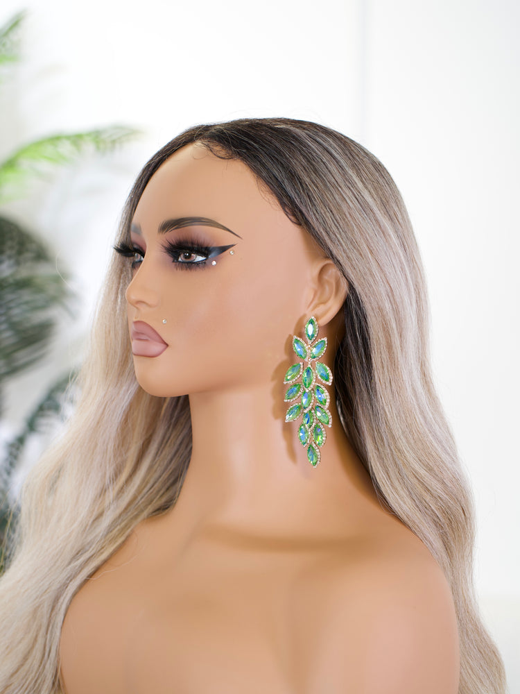 Emerald Vine Dangle Earrings JW296