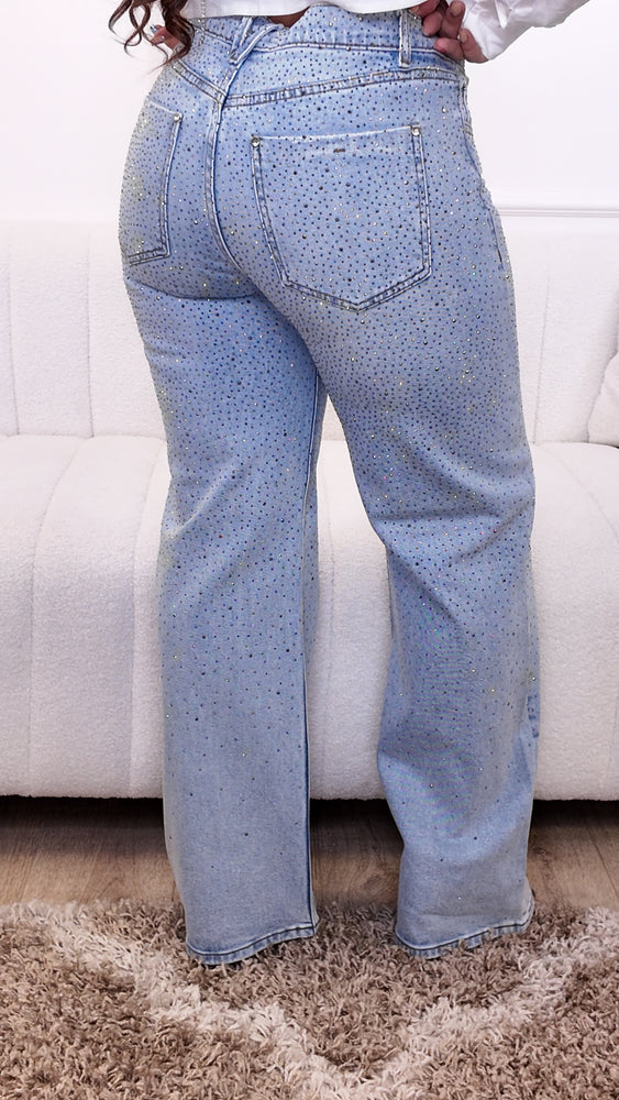 Full Crystal Jeans CL589