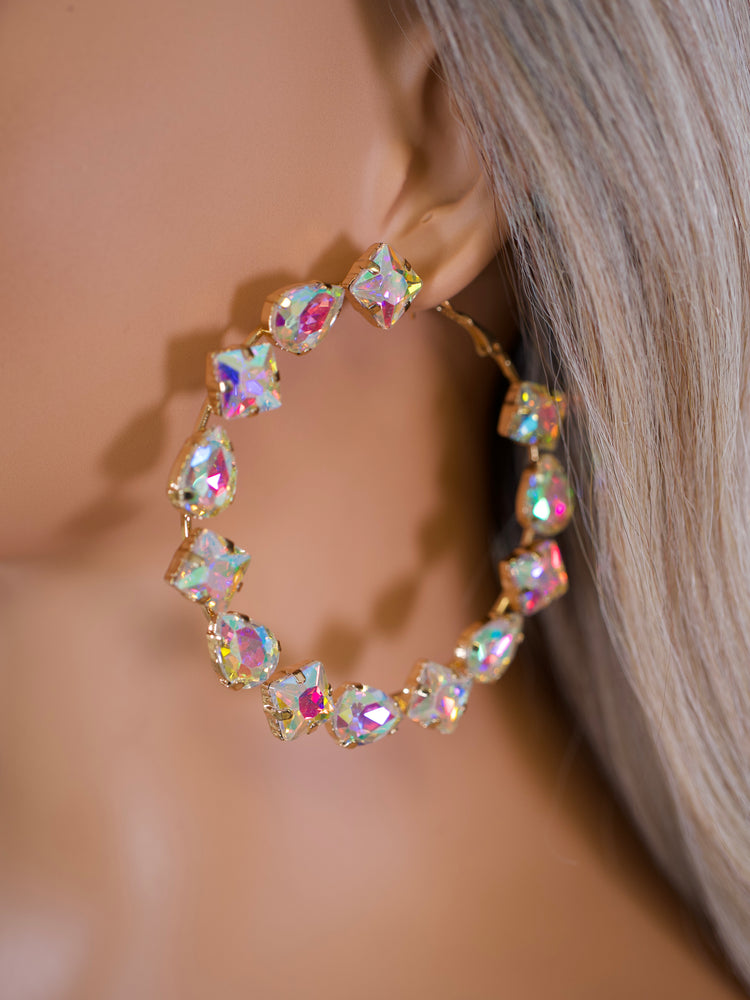 Iridescent Halo Hoops JW425