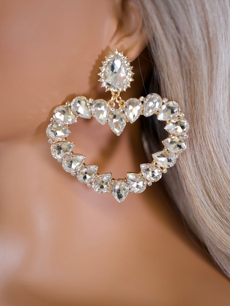 Diamond Heart Luxe Earrings JW203