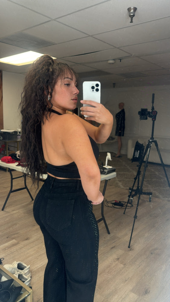 Black Halter Top CL222