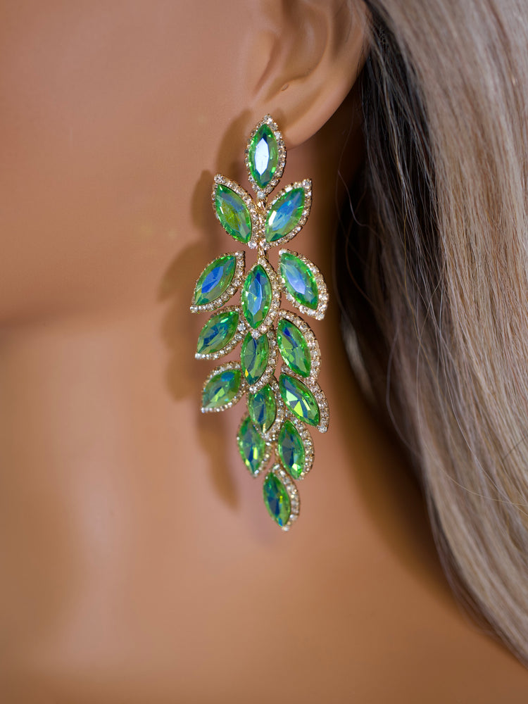 Emerald Vine Dangle Earrings JW296