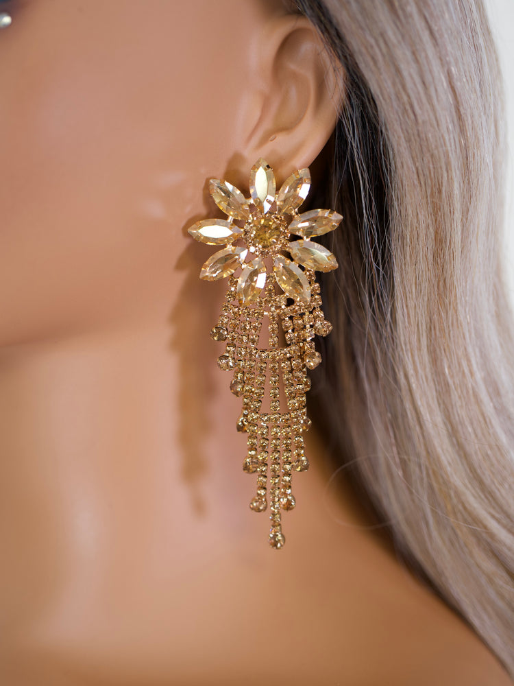 Rose Hold Bloom Cascade Earrings JW218