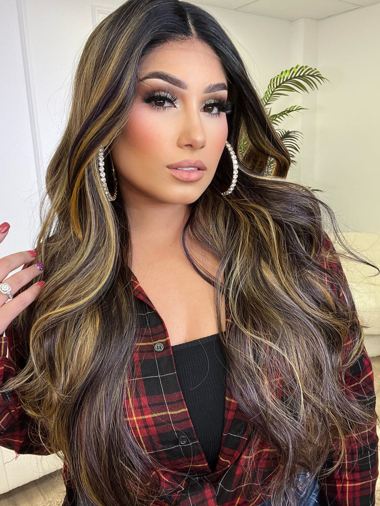 University Lace Front Wig (Hints of Purple) *