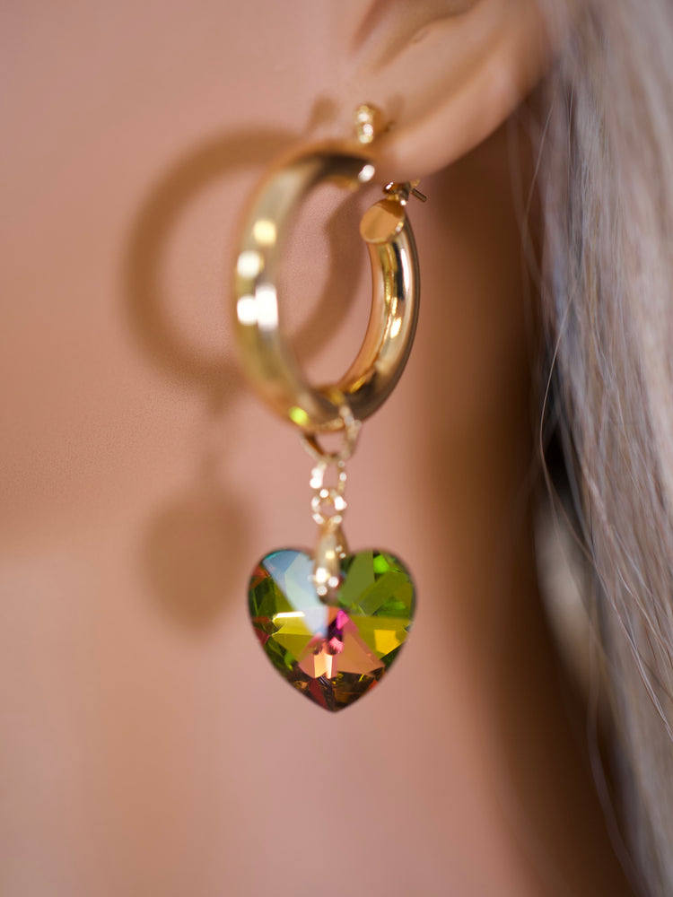 Emerald Heart Earrings JW363
