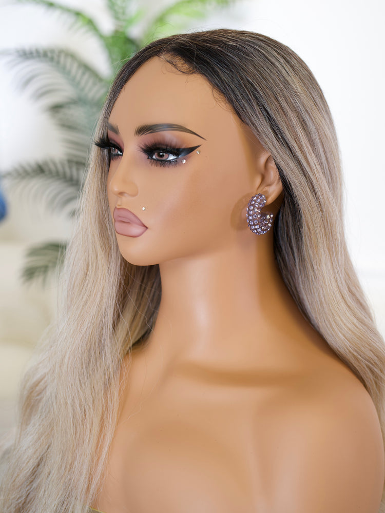 Lavender Luxe Pavé EarringsJW149