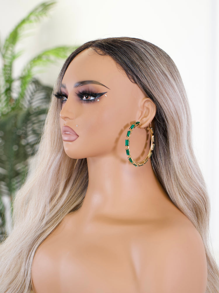 Emerald Luxe Hoops JW191
