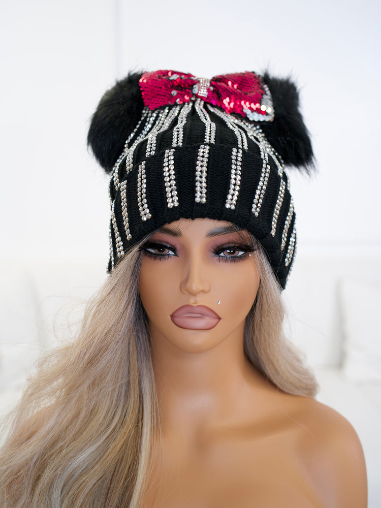 Pink Minnie Bow Beanie BB702