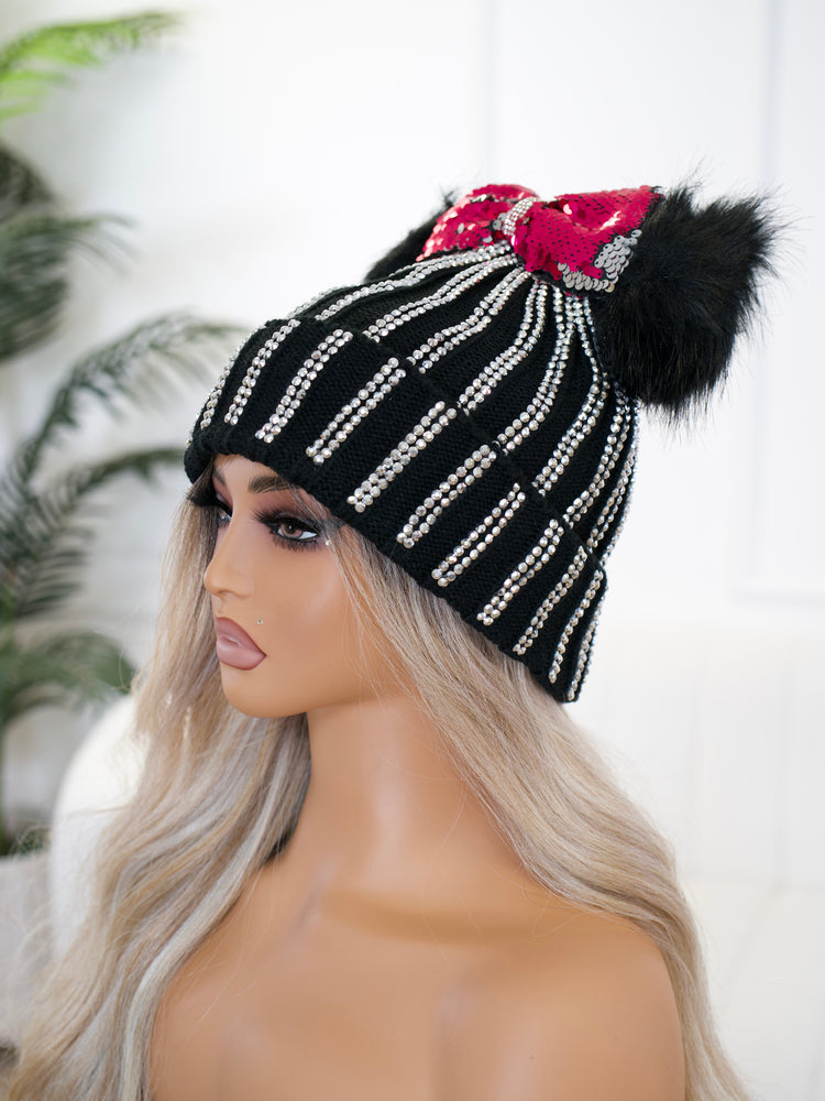Pink Minnie Bow Beanie BB702