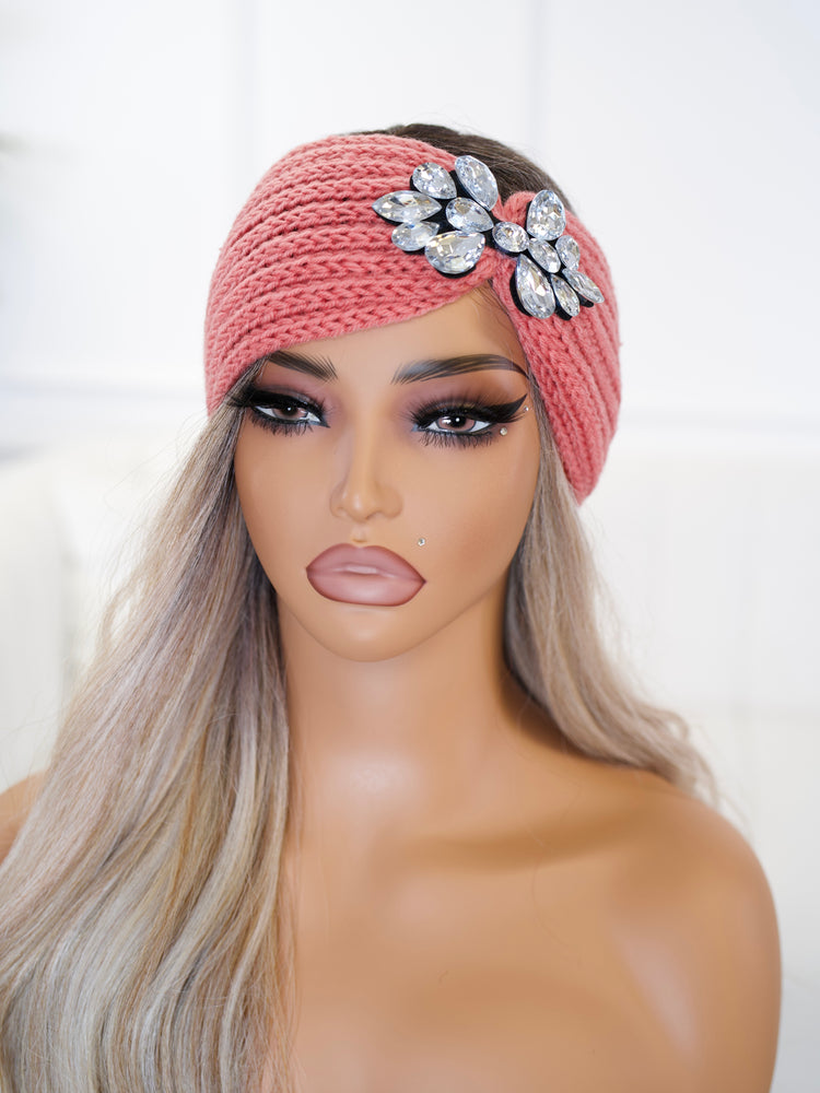 Salmon Crystal Headband BB706