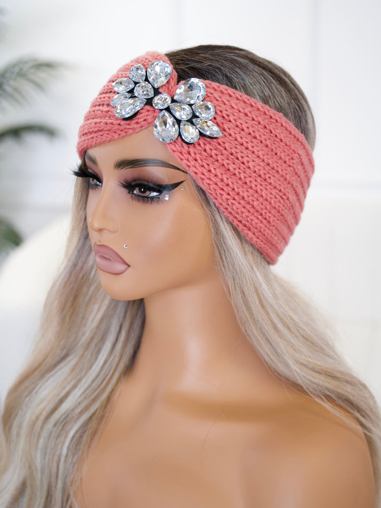 Salmon Crystal Headband BB706