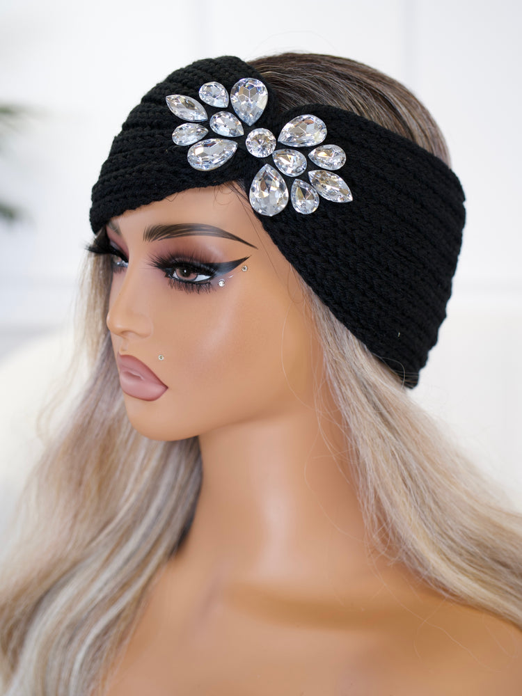 Black Crystal Headband BB713