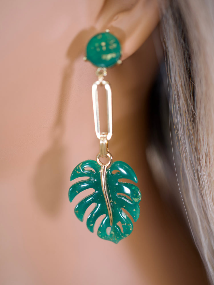 Emerald Tropic Drop Earrings JW211