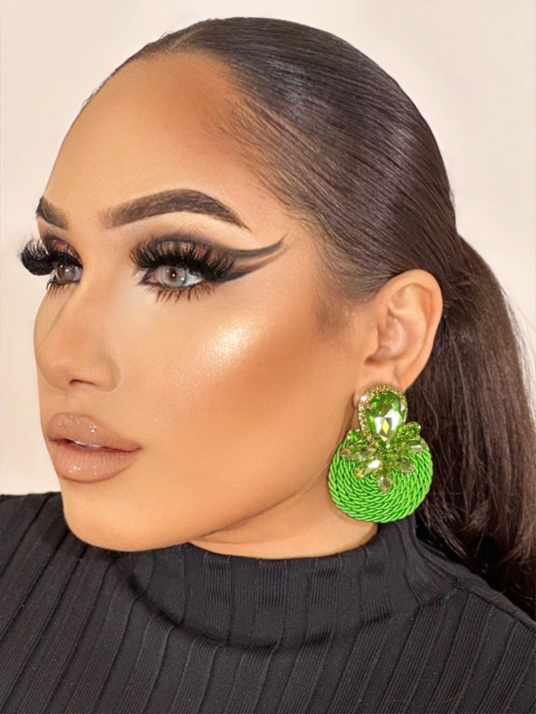 Crystal Green Earrings JW18