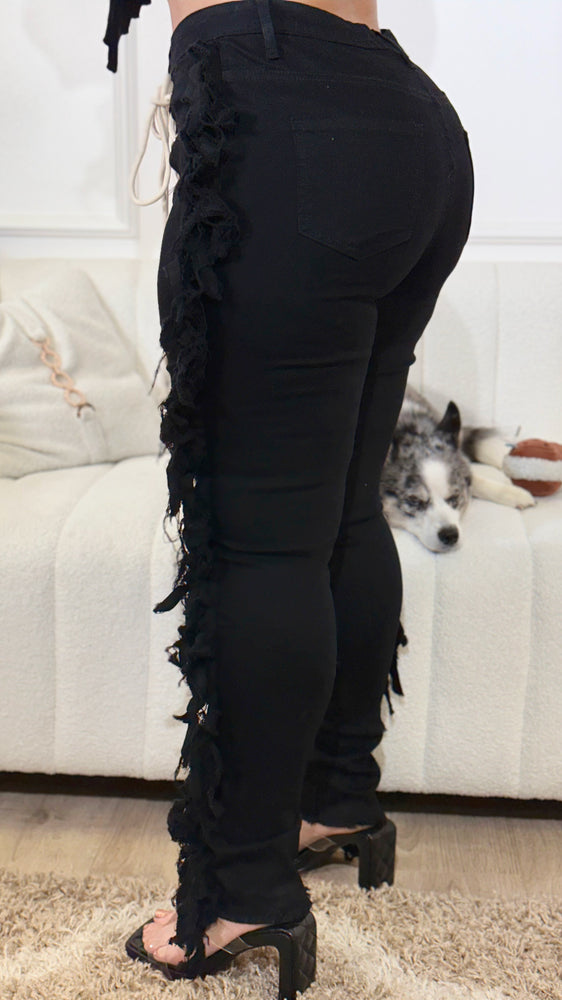 Like Whoa Laced Up Jeans CL96