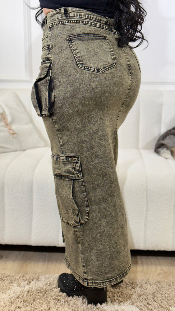 Positions Green Wash Skirt CL435