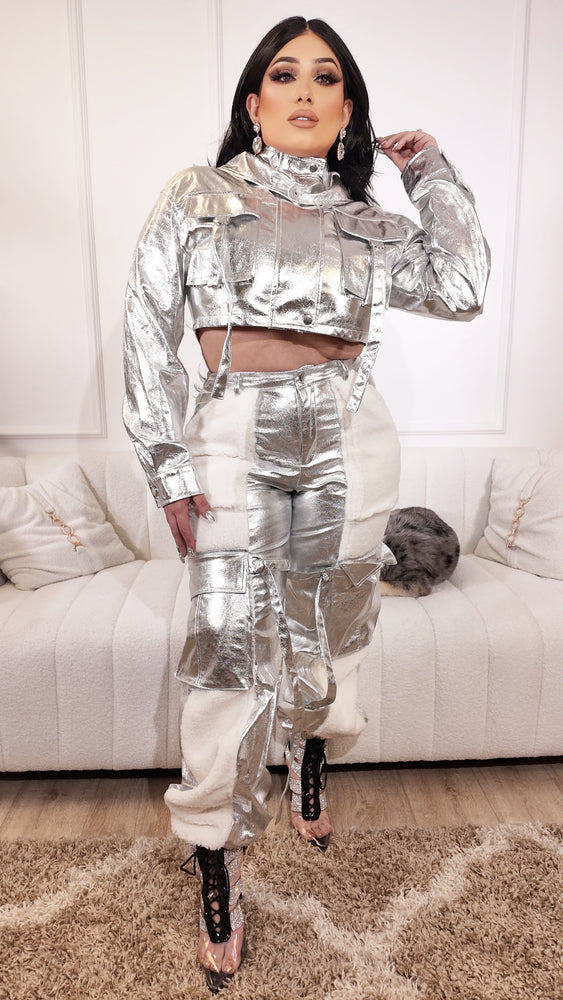 Metallic Faux Fur Love Set CL339