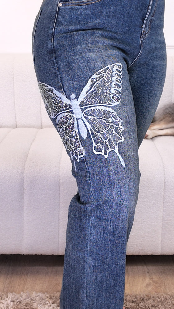 Crystal Butterfly Jeans CL83