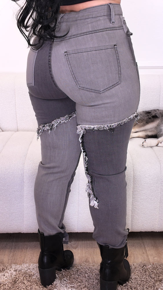 Gray Cutesy Jeans CL148