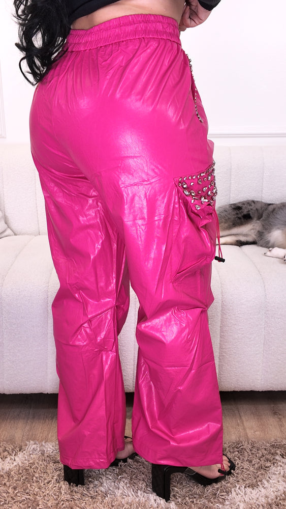 Pink Crystal Cargo Pants CL463