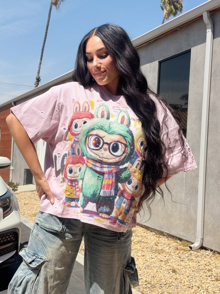 Rhinestone Lafufu Top CL1103