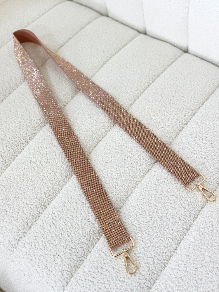 Rose Gold Crystal Purse Strap JW39