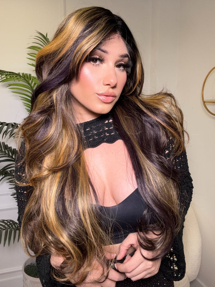 Hammer Lace Front Wig * (hints of purple)