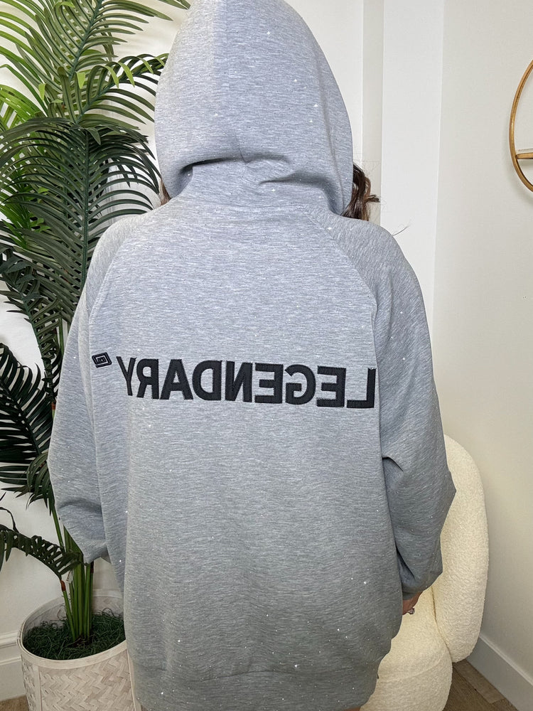 Legendary Gray Oversized Crystal Jacket CL951