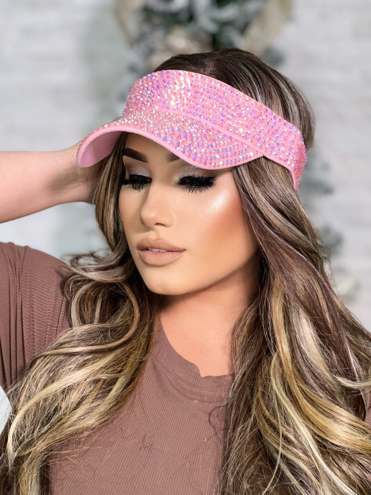 Visera Rosa Strass BB619