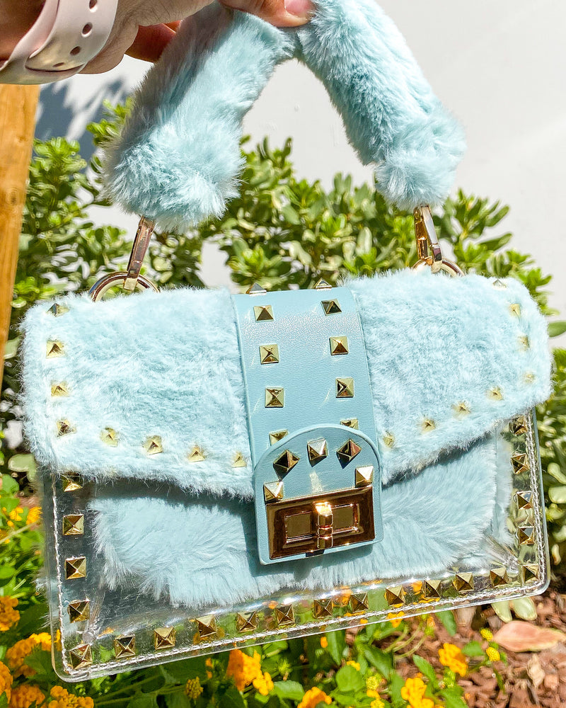 Mint Faux Fur Bag PS12