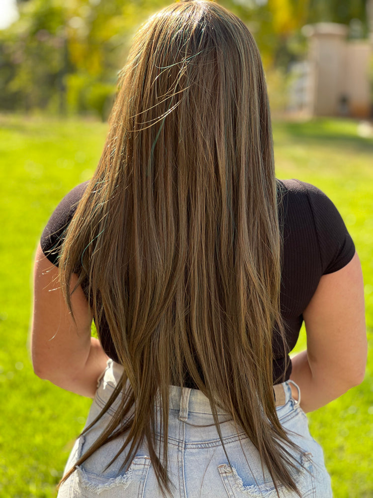 Zee Lace Front Wig (Free Part) hints of green